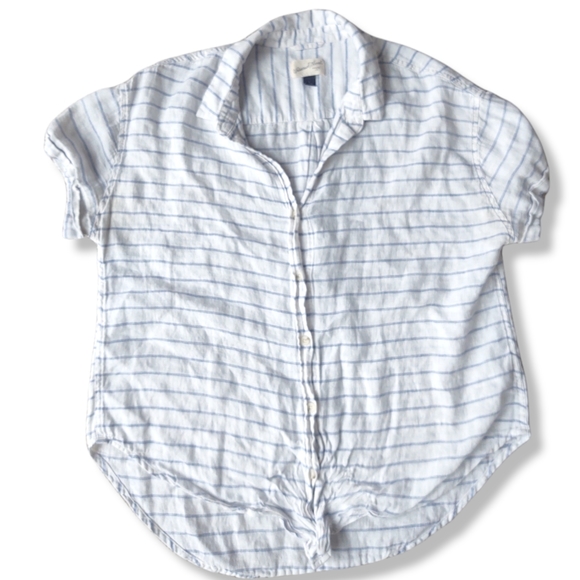 Universal Thread Striped Linen Button Down - Picture 1 of 6